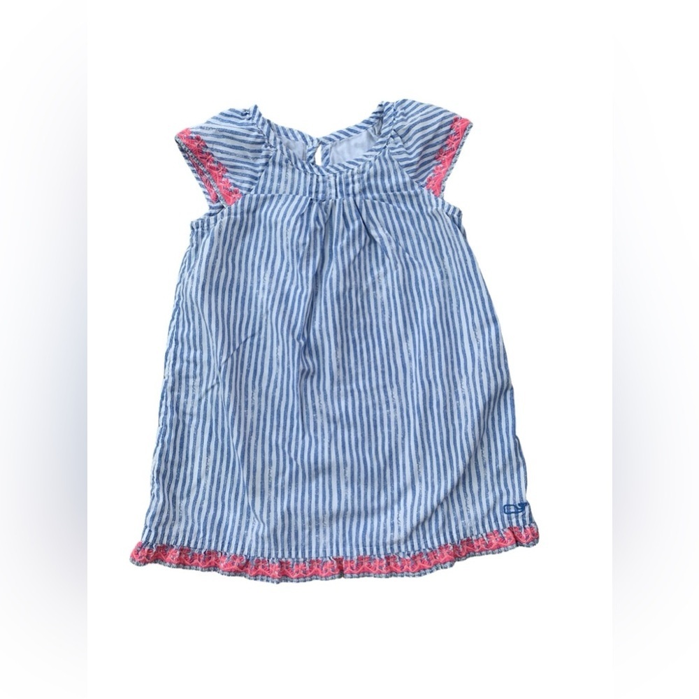 Vineyard Vines Size 18-24 Months Blue and White Striped Sun Dress
